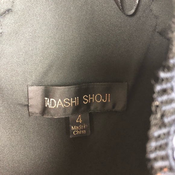 Tadashi shoji paillette sequin lace v-neck dress - Picture 4 of 8